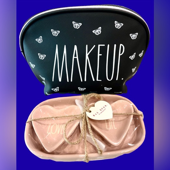 NWP 2 Pc Rae Dunn-Trinket Trays & Makeup Bag - Picture 3 of 8